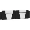 Image de vidaXL Coussin de tête de lit "Viana" noir et blanc 200 cm simili-cuir