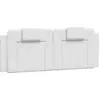 Image de vidaXL Coussin de tête de lit "Viana" blanc 152 cm similicuir