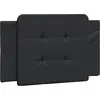 Image de vidaXL Coussin de tête de lit "Zadar" noir 80 cm similicuir