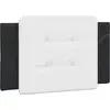 Image de vidaXL Coussin de tête de lit "Zadar" blanc et noir 90 cm similicuir