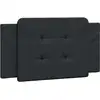 Image de vidaXL Coussin de tête de lit "Zadar" noir 100 cm similicuir