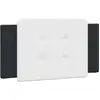 Image de vidaXL Coussin de tête de lit "Zadar" blanc et noir 100 cm similicuir