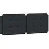 Image de vidaXL Coussin de tête de lit "Zadar" noir 140 cm similicuir