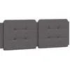 Image de vidaXL Coussin de tête de lit "Zadar" Gris 140 cm Similicuir