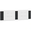 Image de vidaXL Coussin de tête de lit "Zadar" blanc et noir 180 cm similicuir