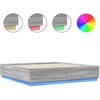Image de vidaXL Cadre de lit avec LED Gris Sonoma 200x200 cm Bois composite