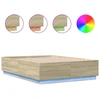 Image de vidaXL Cadre de lit avec LED Chêne Sonoma 140x190 cm Bois composite