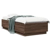 Image de vidaXL Cadre de lit marron imitation chêne 90x200 cm bois composite