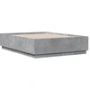 Image de vidaXL Cadre de lit gris béton 140x190 cm Bois composite