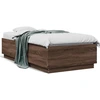 Image de vidaXL Cadre de lit marron aspect chêne 75x190 cm Bois composite