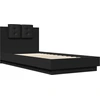 Image de Cadre de lit avec tête de lit Noir 100x200 cm Bois composite