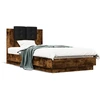 Image de vidaXL Cadre de lit avec tête de lit chêne fumé 75x190 cm bois composite