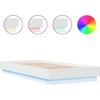 Image de vidaXL Cadre de lit avec lampes LED blanc 100x200 cm