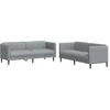 Image de vidaXL Ensemble de canapés 2 pièces gris clair Tissu