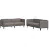 Image de vidaXL Ensemble de canapés 2 pièces tissu taupe