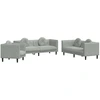 Image de vidaXL Ensemble de canapés 3 pièces avec coussins gris clair velours