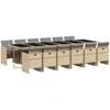 Image de vidaXL Ensemble de jardin 13 pièces avec coussins Mélange beige Poly rotin