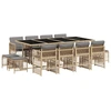 Image de vidaXL Ensemble de jardin 13 pièces avec coussins Mélange beige Poly rotin