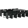 Image de vidaXL Ensemble de jardin 11 pièces avec coussins Noir Poly Rattan