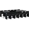 Image de vidaXL Ensemble de jardin 13 pièces avec coussins Noir Poly Rattan
