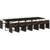 Image de vidaXL Ensemble de jardin 13 pièces avec coussins Marron Poly rotin