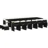 Image de vidaXL Ensemble de jardin 17 pièces avec coussins Noir Poly Rattan