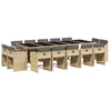Image de vidaXL Ensemble de jardin 15 pièces avec coussins Mélange beige Poly rotin