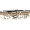 Image de vidaXL Ensemble de jardin 13 pièces avec coussins Mélange beige Poly rotin