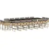 Image de vidaXL Ensemble de jardin 17 pièces avec coussins Mélange beige Poly rotin