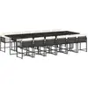 Image de vidaXL Ensemble de jardin 13 pièces avec coussins Noir Poly Rattan