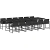 Image de vidaXL Ensemble de jardin 13 pièces avec coussins Noir Poly Rattan
