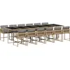 Image de vidaXL Ensemble de jardin 13 pièces avec coussins Mélange beige Poly rotin