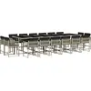 Image de vidaXL Ensemble de jardin 17 pièces avec coussins gris clair Poly rotin