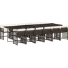 Image de vidaXL Ensemble de jardin 13 pièces avec coussins Marron Poly rotin
