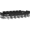 Image de vidaXL Ensemble de jardin 17 pi ¨ces avec coussins Noir Poly Rattan