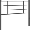 Image de vidaXL Tête de lit de rechange en métal noir 107 cm