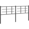 Image de vidaXL Tête de lit de rechange en métal noir 180 cm