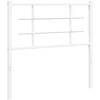 Image de vidaXL Tête de lit de rechange en métal blanc 100 cm