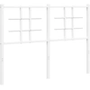 Image de vidaXL Tête de lit de rechange en métal blanc 120 cm