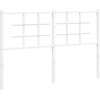 Image de vidaXL Tête de lit de rechange en métal blanc 135 cm