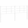 Image de vidaXL Tête de lit de rechange en métal blanc 180 cm