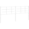 Image de vidaXL Tête de lit de rechange en métal blanc 200 cm
