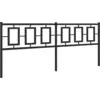 Image de vidaXL Tête de lit en métal noir 193 cm