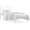 Image de vidaXL Lit métallique sans matelas avec tête de lit blanc 75x190 cm