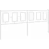 Image de vidaXL Tête de lit de rechange en métal blanc 180 cm