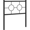 Image de vidaXL Tête de lit de rechange en métal noir 75 cm