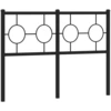 Image de vidaXL Tête de lit de rechange en métal noir 120 cm
