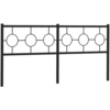 Image de vidaXL Tête de lit de rechange en métal noir 180 cm