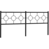 Image de vidaXL Tête de lit en métal noir 193 cm