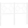 Image de vidaXL Tête de lit de rechange en métal blanc 120 cm